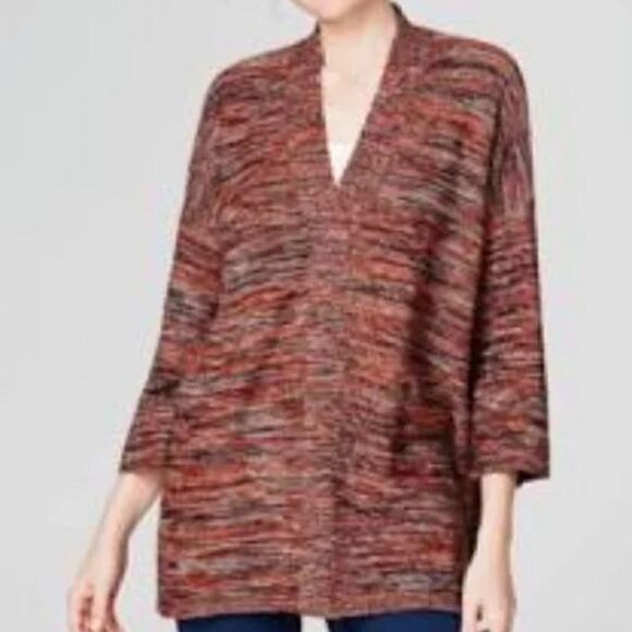 J. Jill Pure Jill Campari Marled V-Neck Pullover Sweater - Picture 2 of 7